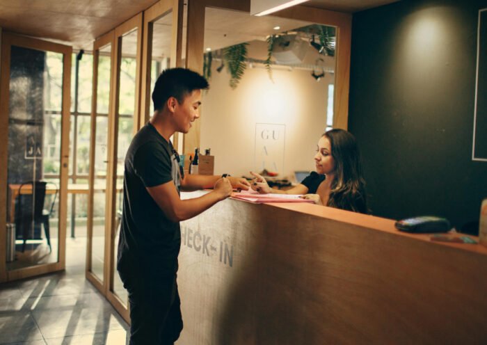 Recepción de hotel