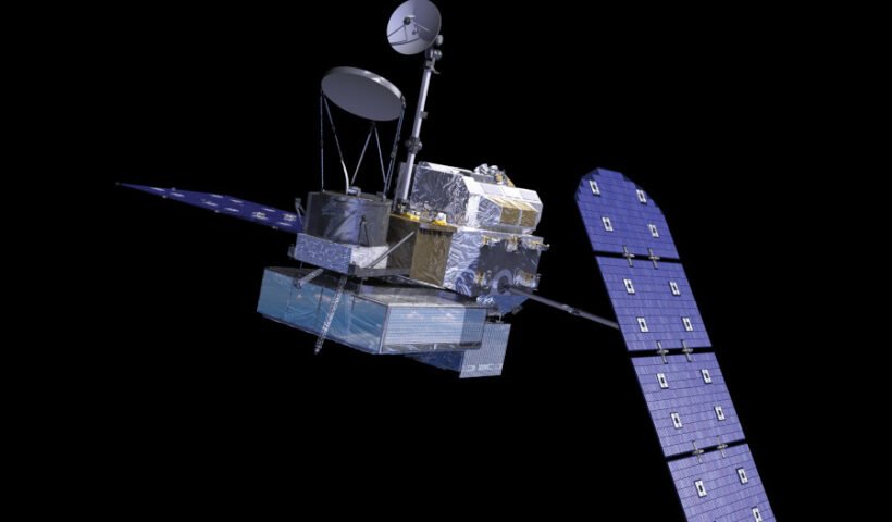 Concepto artístico del satélite GPM