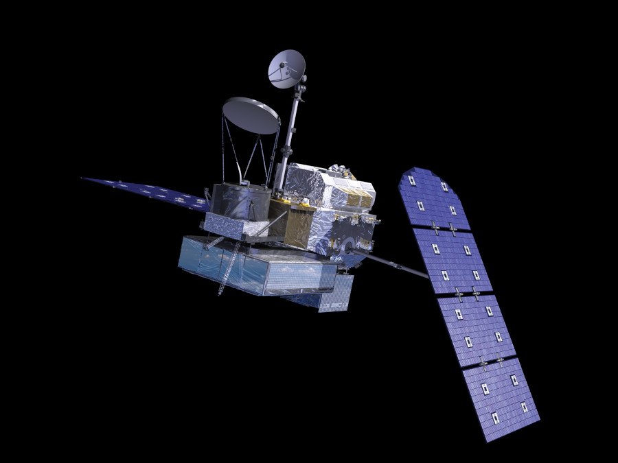 Concepto artístico del satélite GPM