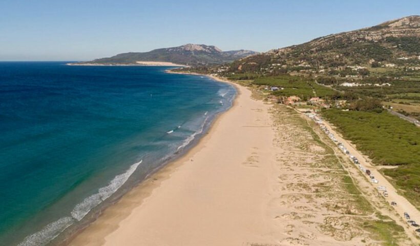 Fotografía aérea de la playa de Lances (Fco. Contreras de Villar - UCA)